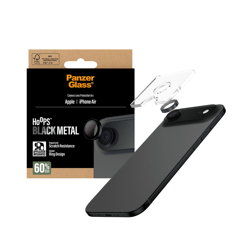 PanzerGlass ® Hoops® Camera Lens Protector Black iPhone Air Protector