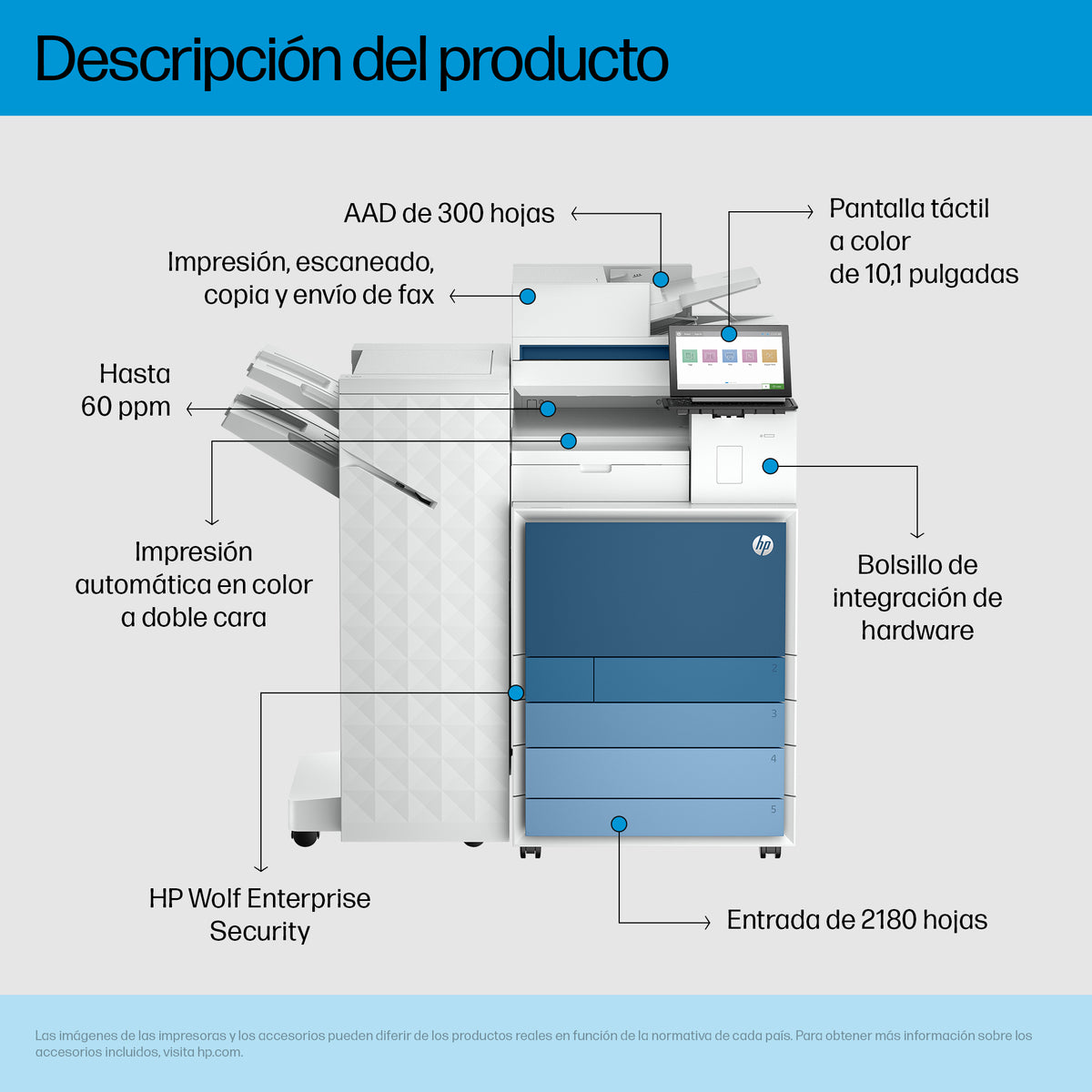 HP Clr LaserJet Ent Flw MFP8801z+ Prntr Laser A3 1200 x 1200 DPI 60 ppm Wifi (3)