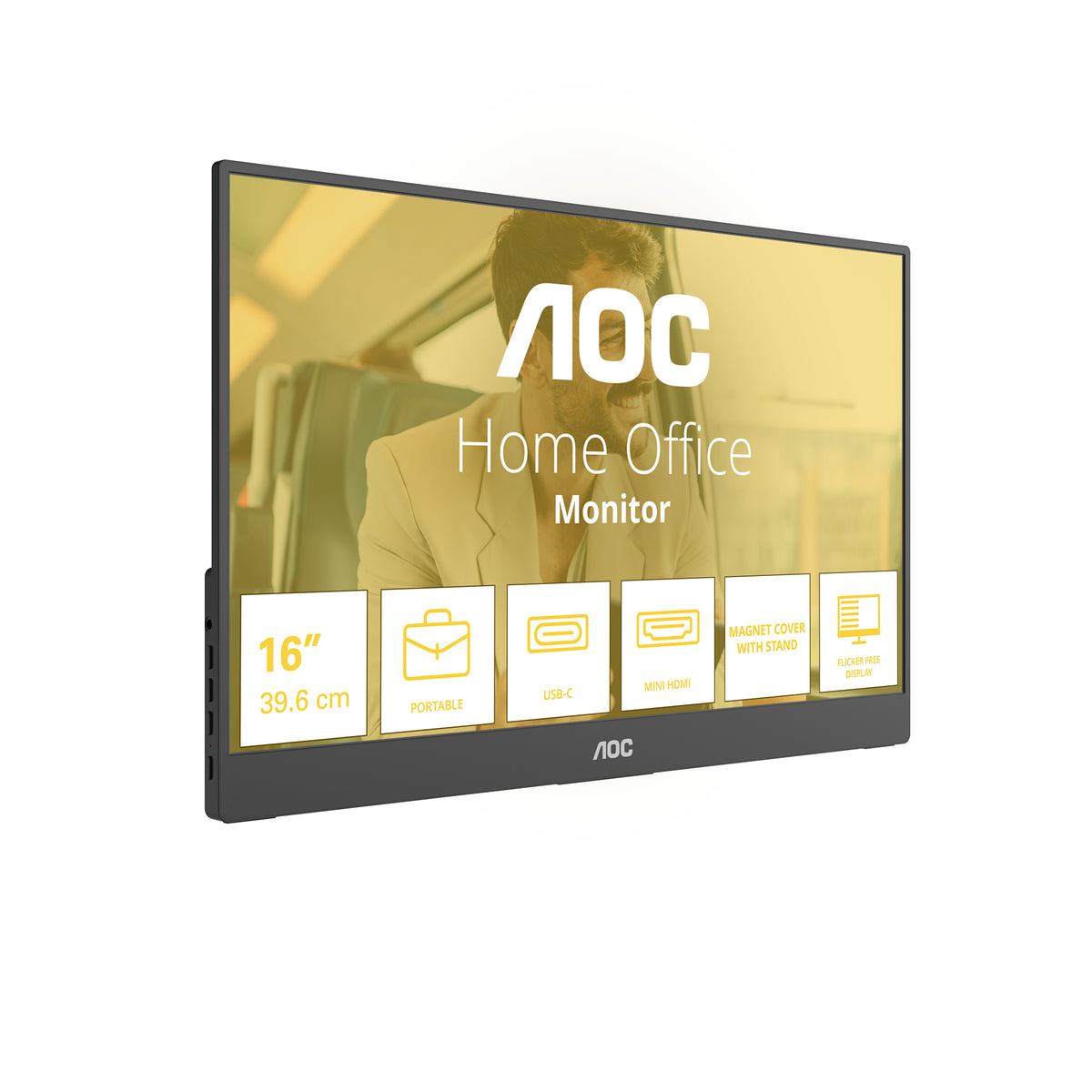 AOC 16T20E2 monitor o TV portátil Monitor portátil Negro 39,6 cm (15.6") LED 1920 x 1080 Pixeles (2)