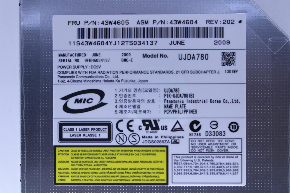 IBM X3850 M2 Cd-Rw/Dvd Ide Combo 43W4605-RFB – Reacondicionado