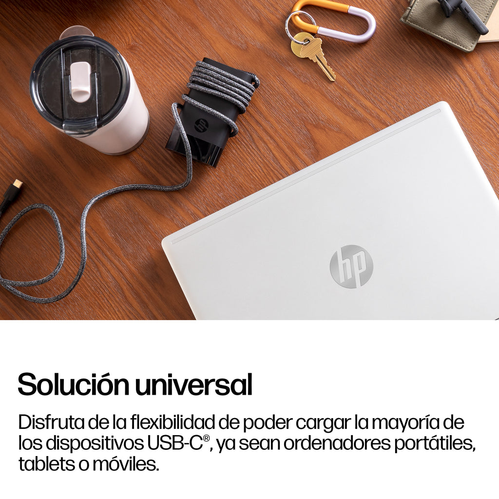 HP 65W USB-C Laptop Charger adaptador e inversor de corriente Interior Negro (7)