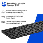 HP 495K Multi-Device Dual-Mode Keyboard teclado Universal USB + Bluetooth Negro (4)
