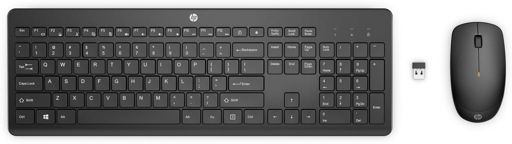HP 235 Wireless Mouse and Keyboard Combo teclado Ratón incluido Oficina RF inalámbrico Negro (2)