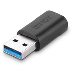 Lindy 41904 cambiador de género para cable USB 3.2 Type A USB 3.2 Type C Negro (6)