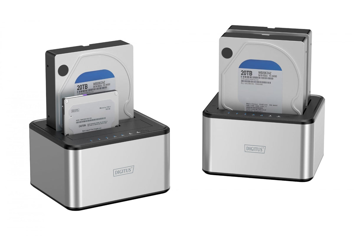 Station d'accueil USB 3.0 Super Speed pour jusqu'à 2x SSD/HDD 2.5/3.5" SATA III max. 2x20 To avec fonction de clonage (5)