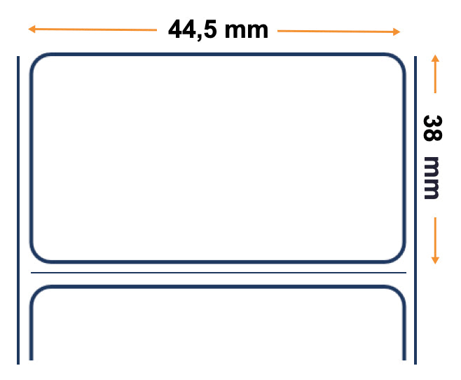 Labels, Zebra, Papel térmico, Z-Perform 1000D Extraíble, An: 44.45 mm, Al: 38.1 mm, D: 200 mm, C: 76 mm 3004876