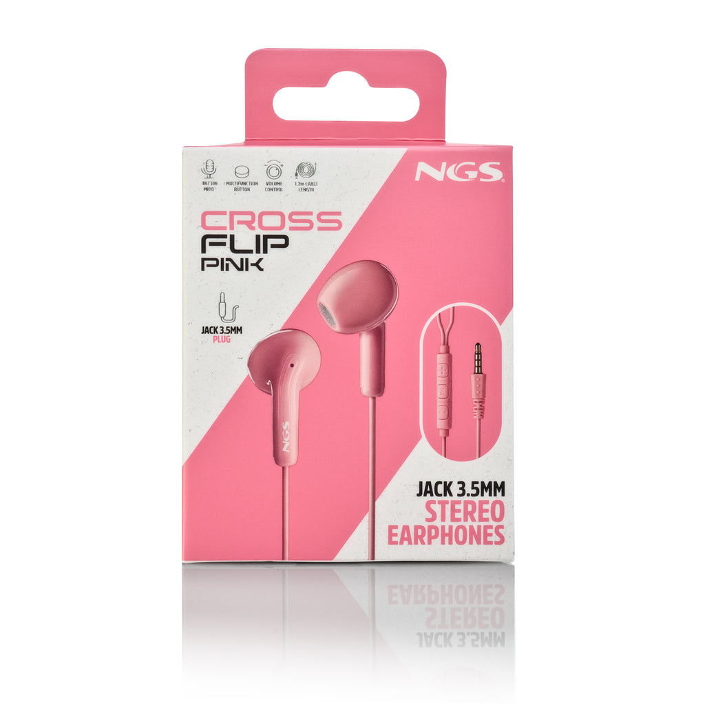 NGS CROSS FLIP Auriculares Alámbrico Dentro de oído Llamadas/Música Rosa (8)