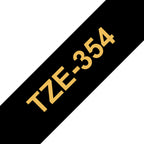 Brother TZE-354 cinta para impresora de etiquetas Oro sobre negro (2)