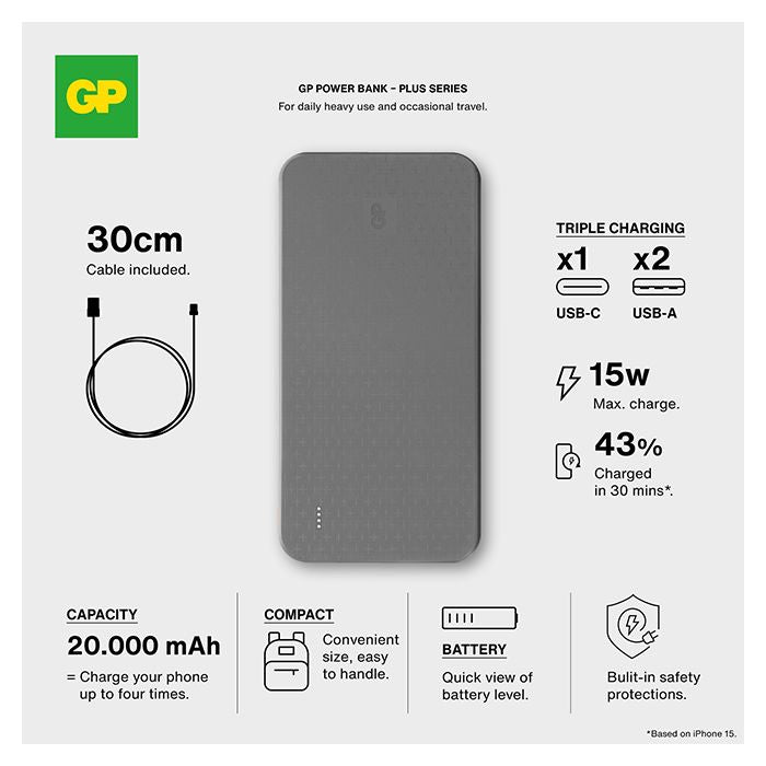 GP Batteries 405212 Lithium Polymer 10000 mAh crema (4)