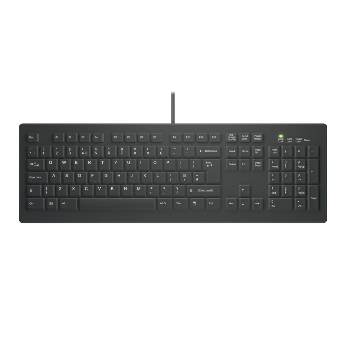 Contour Design Active Key AK-C8100 teclado Médico USB Inglés del Reino Unido Negro