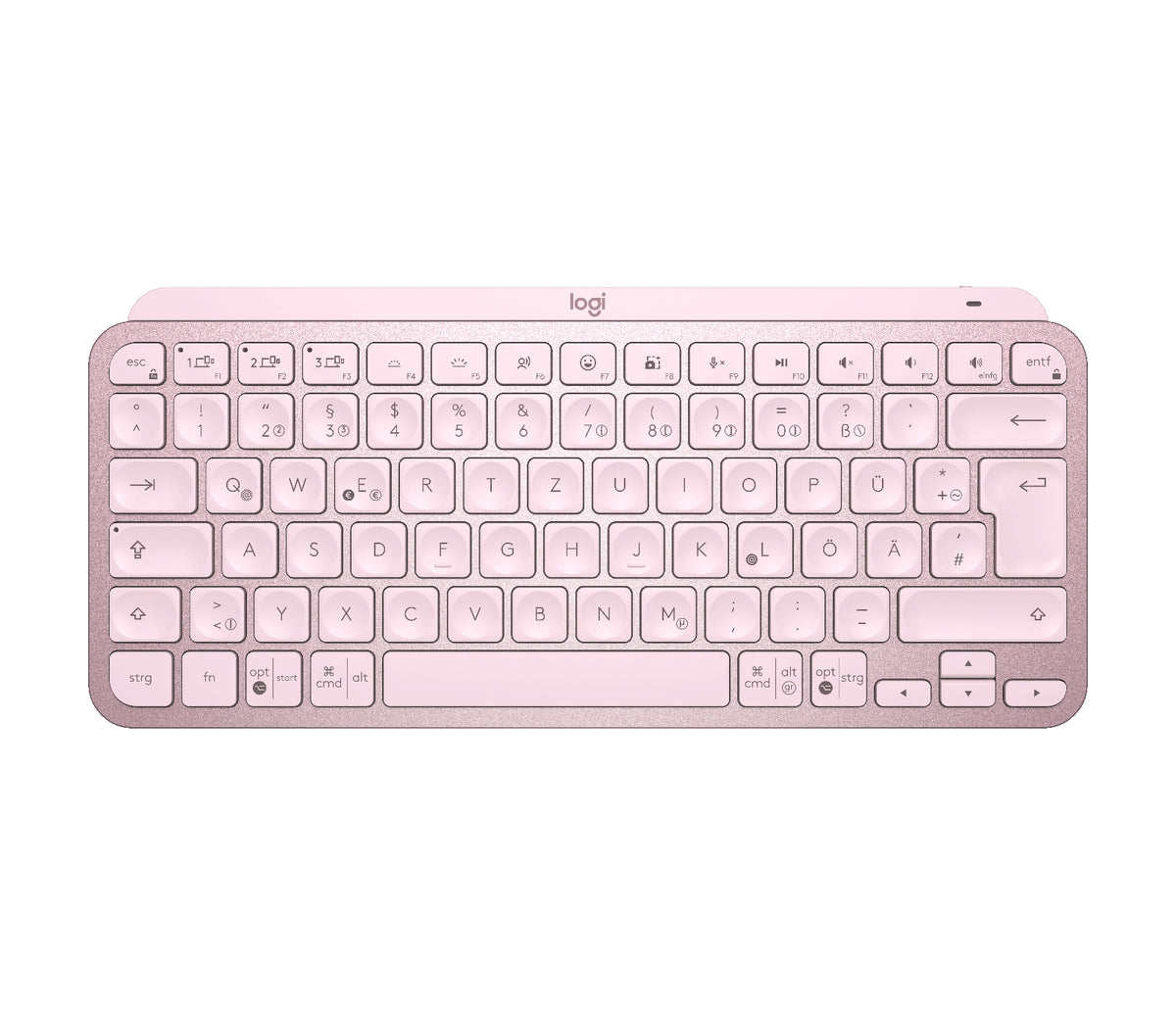 Logitech MX Keys Mini teclado Oficina RF Wireless + Bluetooth QWERTZ Alemán Rosa