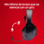 HyperX Cloud Jet Wireless Black Gaming Headset Inalámbrico Diadema Juego USB tipo A Bluetooth (4)