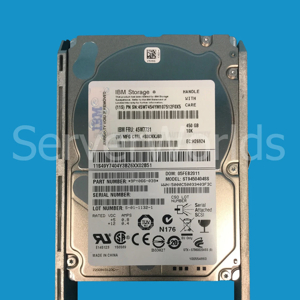 IBM HDD 450GB 10K RPM 2 5inch 45W7731-RFB – Reacondicionado