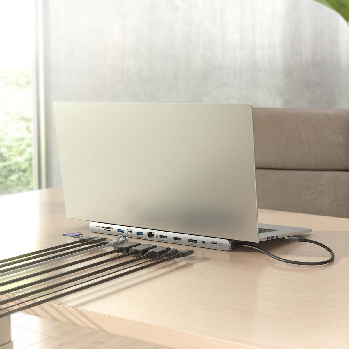 AISENS ASUC-12P020-GR base para portátil y replicador de puertos Alámbrico USB 3.2 Gen 1 (3.1 Gen 1) Type-C (6)