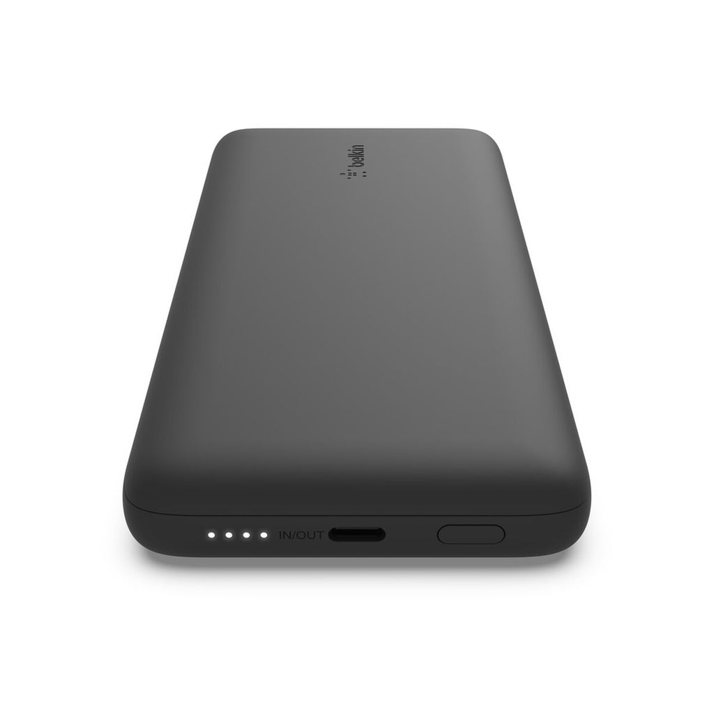 Cargador portátil - 10000 mAh - 23 vatios - Fast Charge, PD - 2 conectores de salida (Lightning, USB-C) - negro