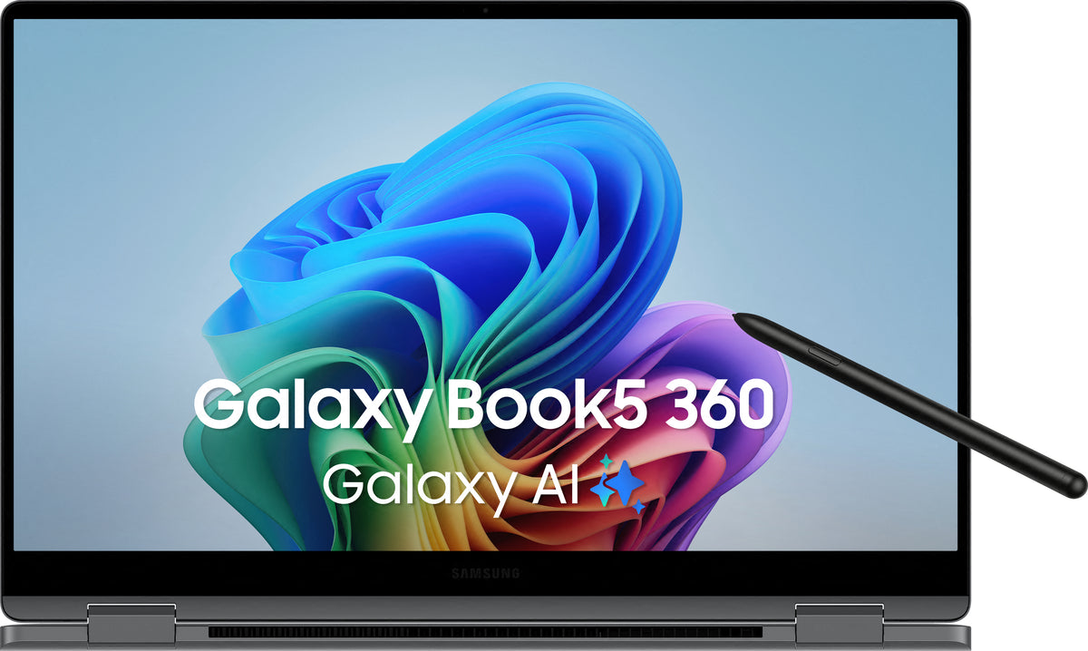 Samsung Galaxy Book5 360 Intel Core Ultra 5 226V Híbrido (2-en-1) 39,6 cm (15.6") Pantalla táctil Full HD 16 GB LPDDR5x-SDRAM 512 GB SSD Wi-Fi 7 (802.11be) Windows 11 Pro Gris (2)