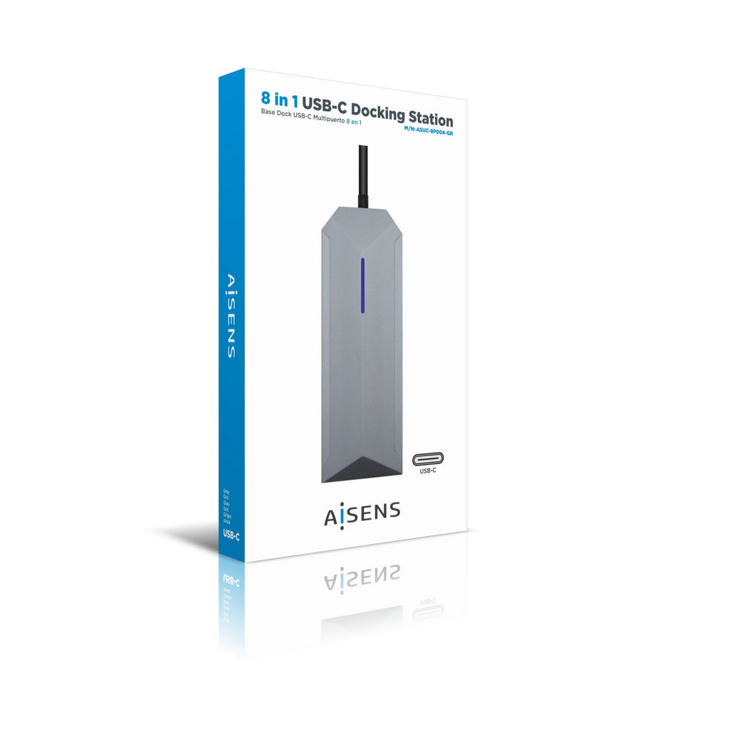 AISENS ASUC-8P004-GR base para portátil y replicador de puertos Alámbrico USB 3.2 Gen 1 (3.1 Gen 1) Type-C (7)