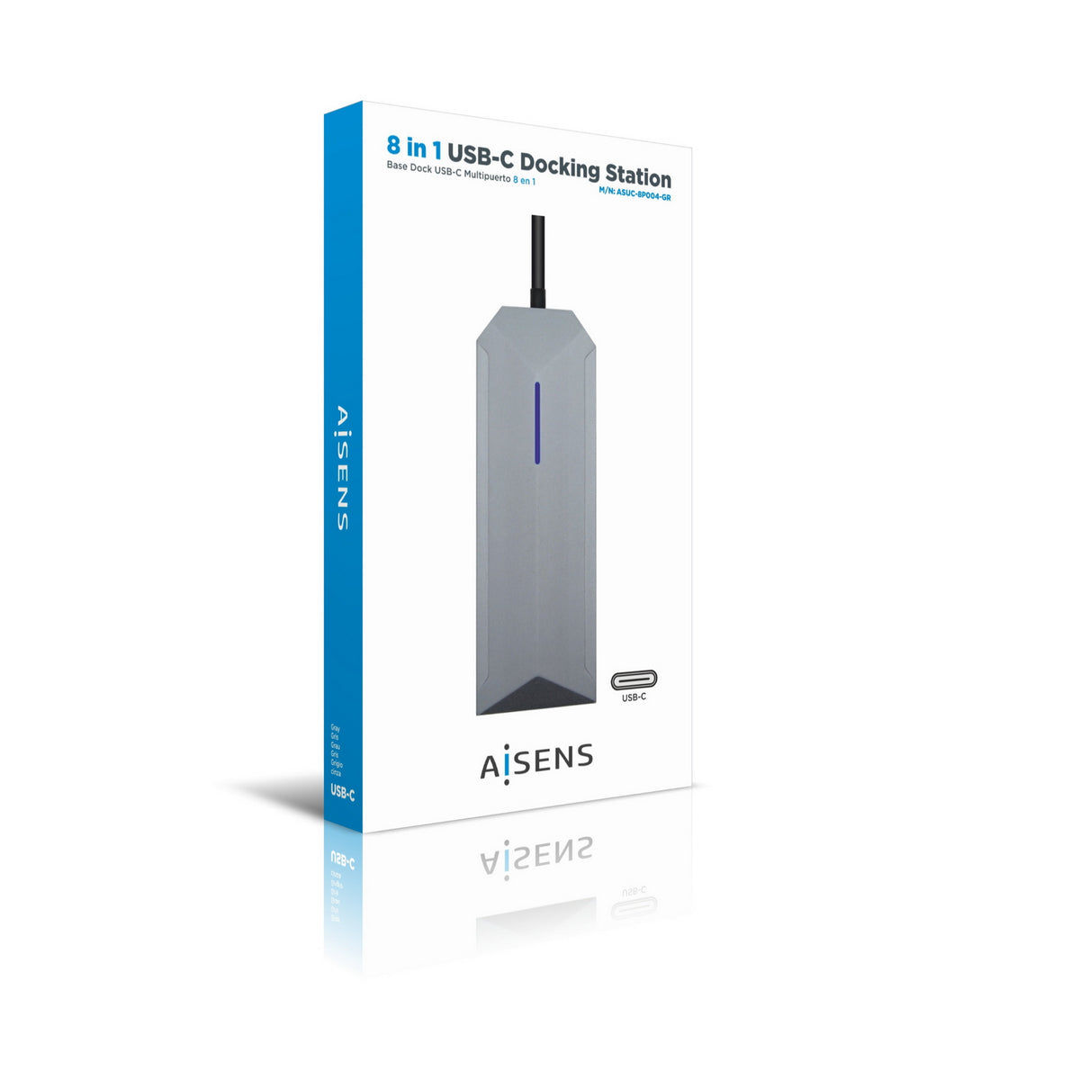 AISENS ASUC-8P004-GR base para portátil y replicador de puertos Alámbrico USB 3.2 Gen 1 (3.1 Gen 1) Type-C (7)