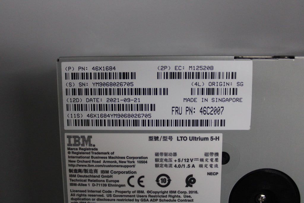 IBM LTO5 HH SAS INTERNO 46C2007-RFB – Reacondicionado