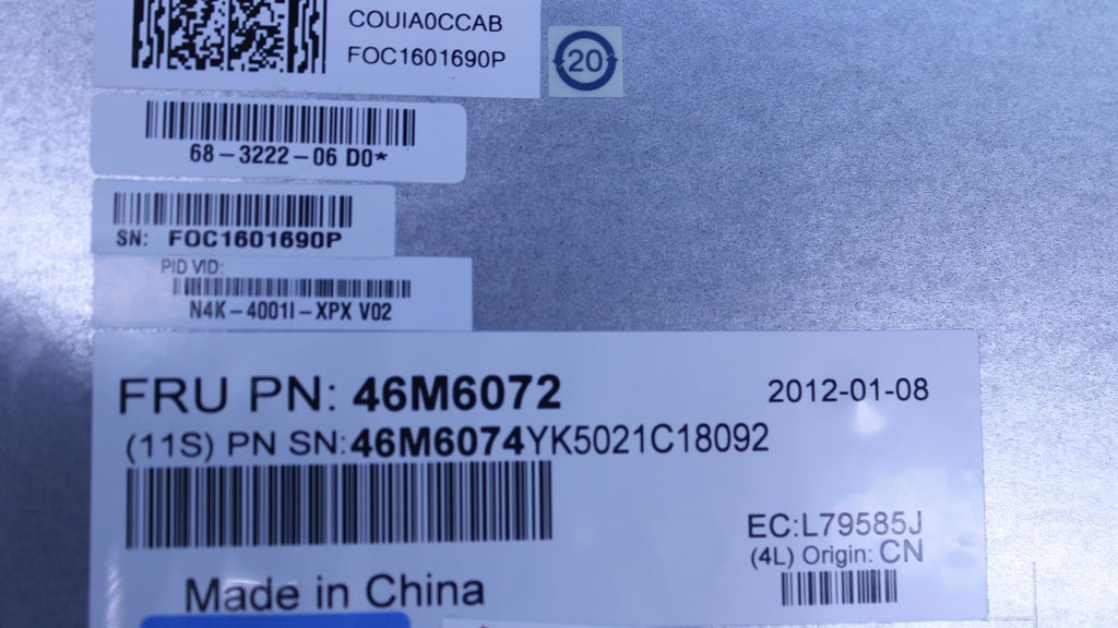 IBM MÓDULO CONMUTADOR 4001I Bladecente 46M6072-RFB – Reacondicionado
