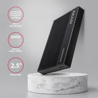 Axagon EE25-GTR USB-C 3.2 Gen 2 - SATA 6G 2.5\" externes Festplattengehäuse geriffelt Carcasa de disco duro/SSD Negro 2.5" (2)