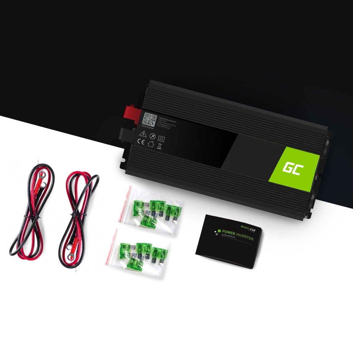 Green Cell INV12 adaptateur de puissance & onduleur Auto 3000 W Noir (5)