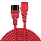 Lindy 30478 cable de transmisión Rojo 2 m C14 acoplador C13 acoplador (3)