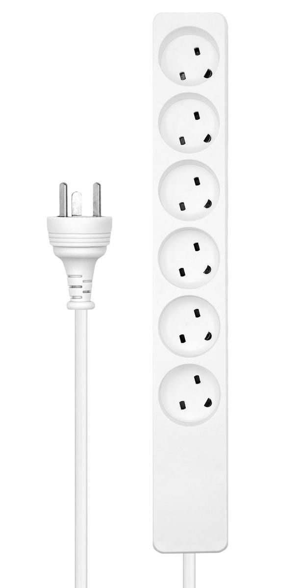 Microconnect MC-GRU0601EDBW base múltiple 1 m 6 salidas AC Blanco (3)