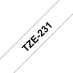 Brother TZE-231 cinta para impresora de etiquetas Negro sobre blanco (2)
