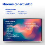 iggual Orchid 75" Panel plano interactivo 190,5 cm (75") LED Wifi 400 cd / m² 4K Ultra HD Negro Pantalla táctil Procesador incorporado Android (6)