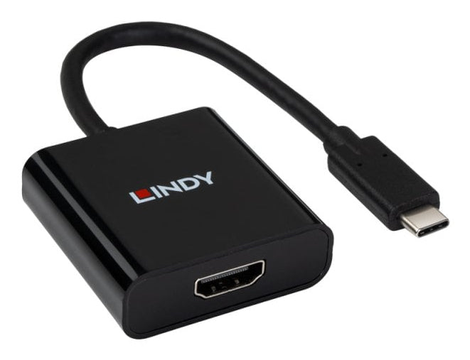 Lindy 43438 adaptador de cable de vídeo 0,15 m USB Tipo C HDMI Negro (4)