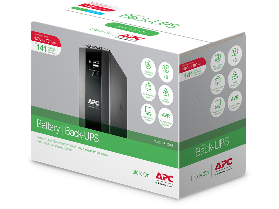 APC BR1300MI sistema de alimentación ininterrumpida (UPS) Línea interactiva 1,3 kVA 780 W 8 salidas AC (8)