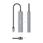 AISENS ASUC-4P041-GR base para portátil y replicador de puertos Alámbrico USB 3.2 Gen 1 (3.1 Gen 1) Type-C (5)