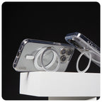 PanzerGlass CARE™ by ® Funda Transparente con Soporte Plateado y MagSafe iPhone (1325)