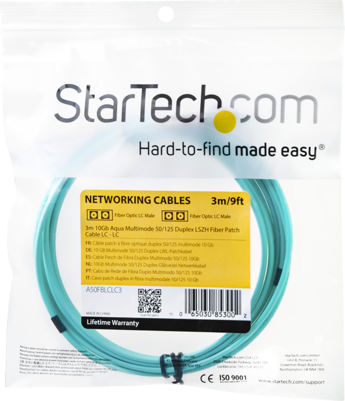 Startech A50FBLCLC3 - Cable de interconexión, LC de modos múltiples (3)