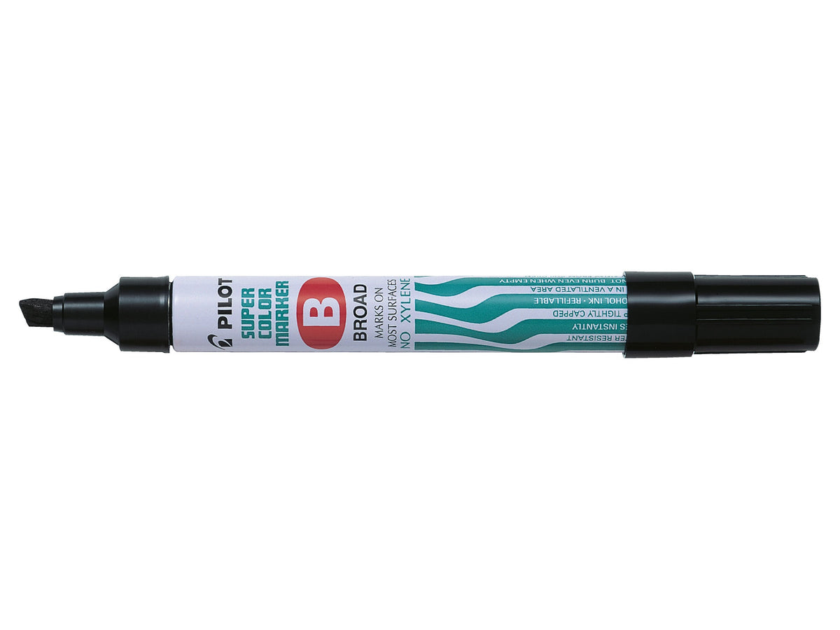 Pilot SCA-B-B marcador 12 piezas Punta biselada Negro