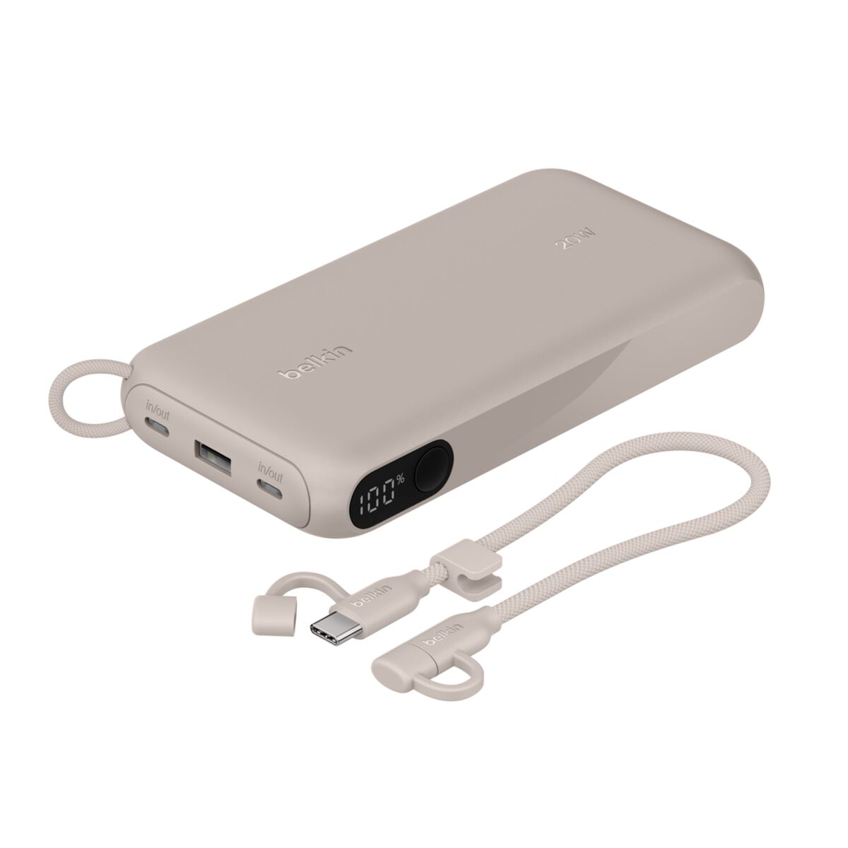 Belkin BPB028hqSD 20000 mAh Sand (20K PD20W POWER BANK WITH - DISPLAY SAND)