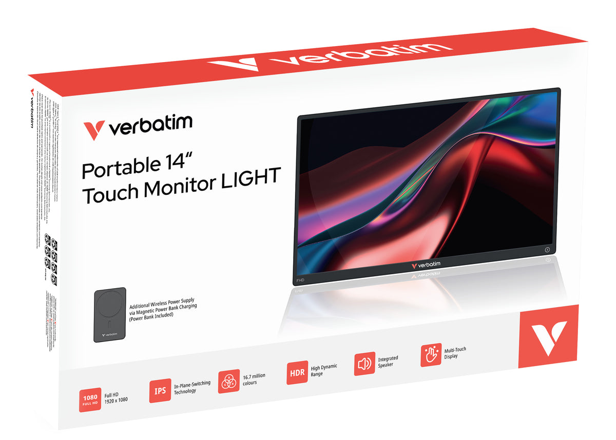 Verbatim 32088 monitor o TV portátil Monitor portátil Negro 35,6 cm (14") LED 1920 x 1080 Pixeles (5)