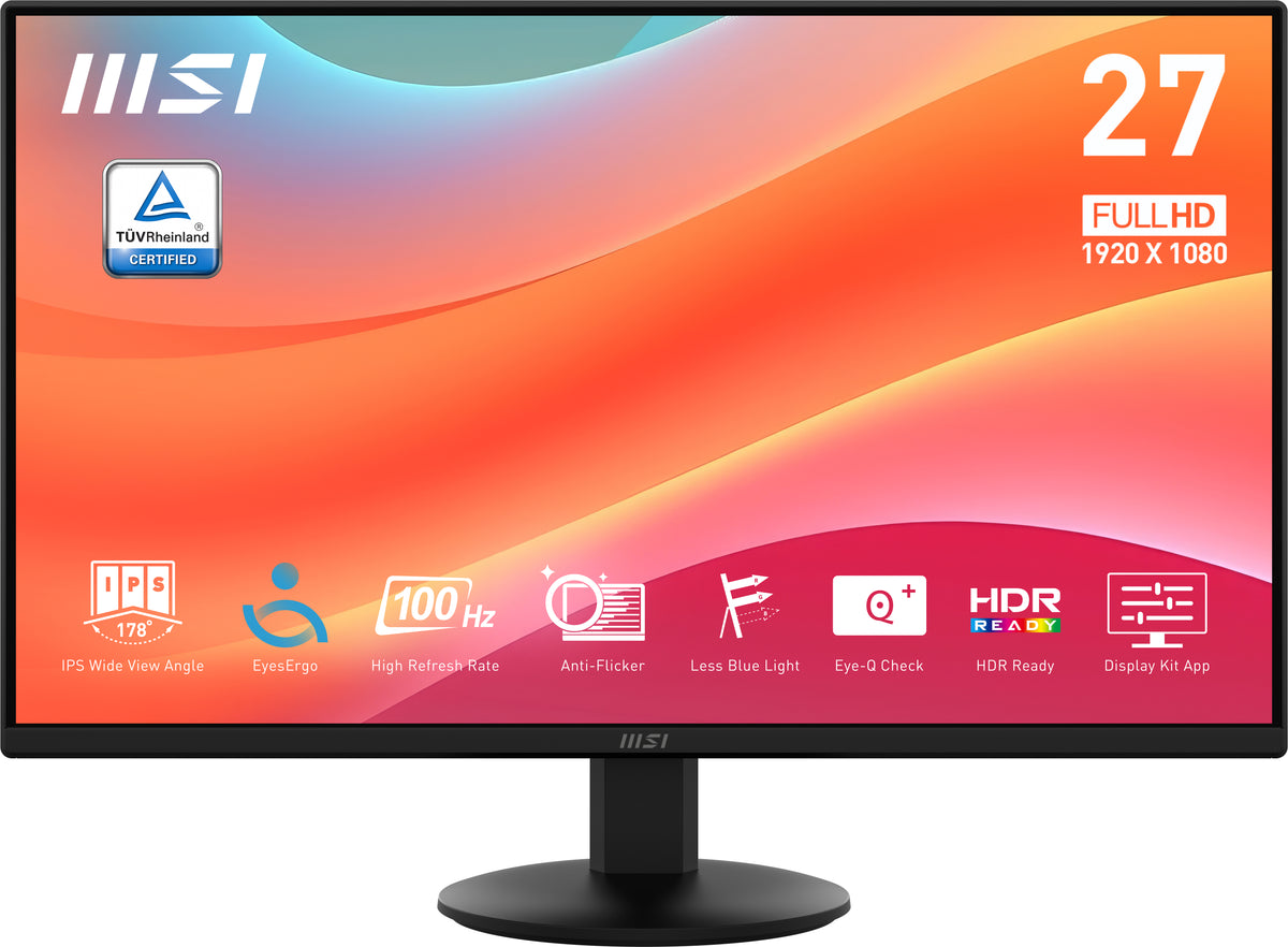 MSI Pro MP272L pantalla para PC 68,6 cm (27") 1920 x 1080 Pixeles Full HD LED Negro (5)