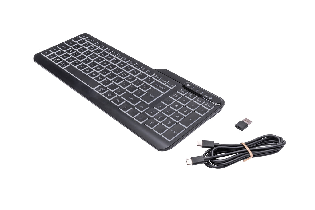 HP 400 Backlit Wired Keyboard teclado Hogar USB QWERTY Inglés Negro (3)