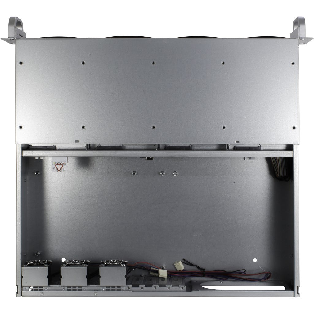 Inter-Tech IPC 2U-2404S Rack Negro, Plata