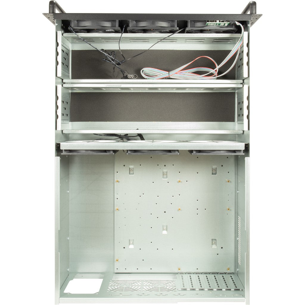 Inter-Tech 4F28 Rack Negro, Plata