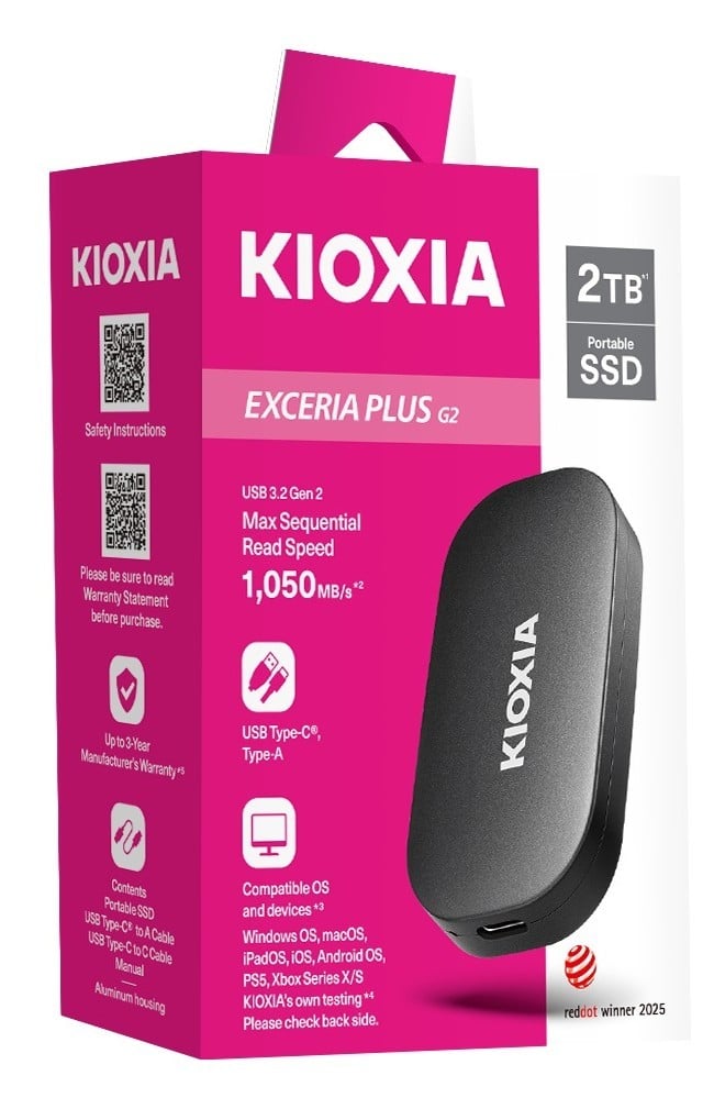 Kioxia Exceria Plus G2 500 Go USB Type-C 3.2 Gen 2 (3.1 Gen 2) Noir (2)