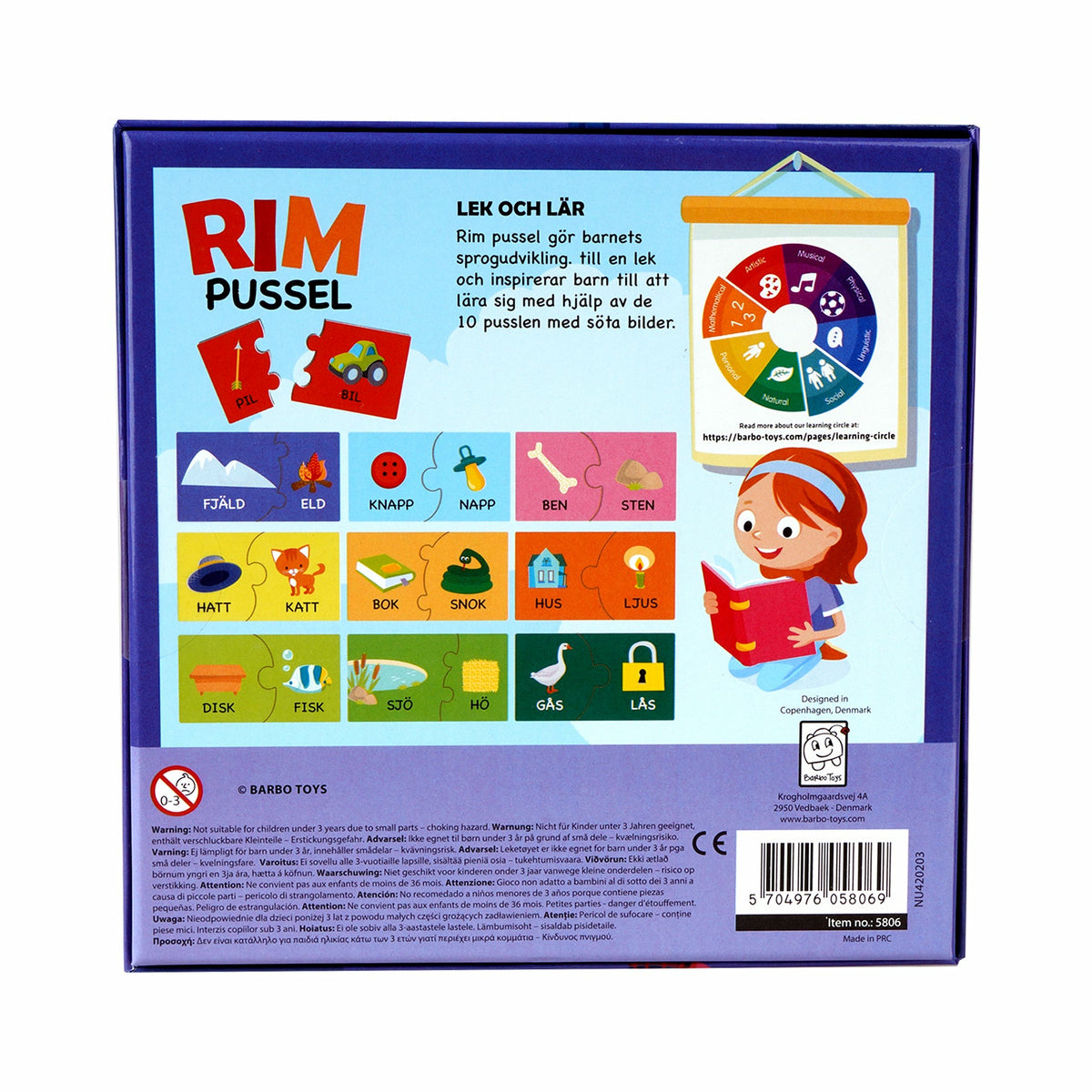 Barbo Toys Puzzle Pedagogue Juego de mesa Rompecabezas (3)