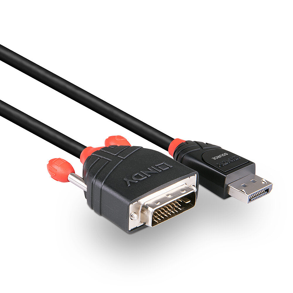 Lindy 41490 adaptador de cable de vídeo 1 m DVI-D DisplayPort Negro (4)