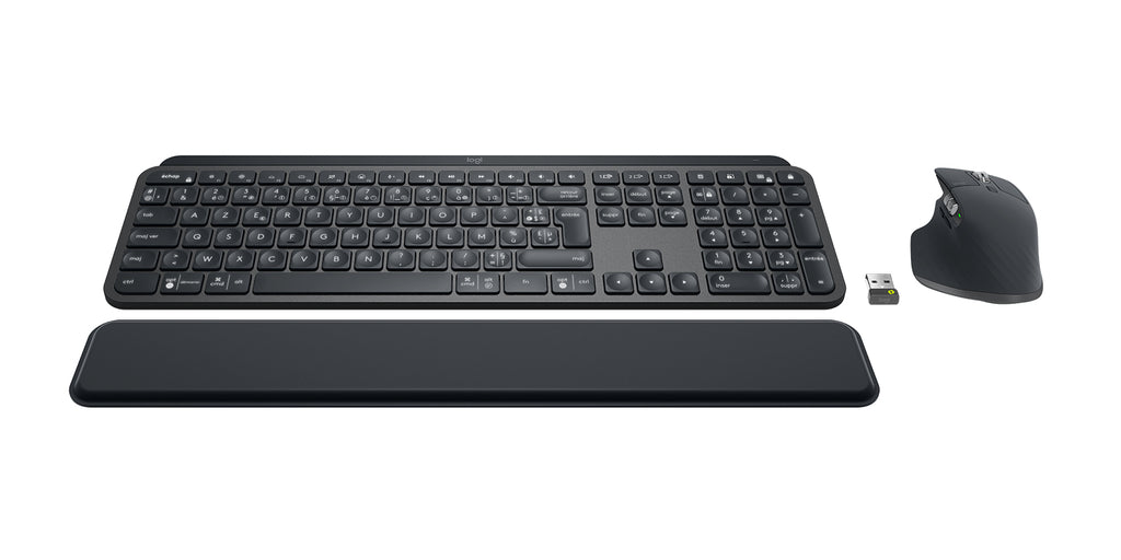 Logitech Master MX Keys for Business teclado Oficina Bluetooth AZERTY Francés Grafito (4)