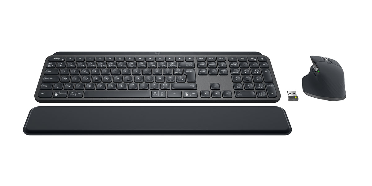 Logitech Master MX Keys for Business teclado Oficina Bluetooth AZERTY Francés Grafito (4)