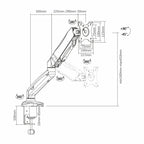 AISENS DT27TSR-043 soporte para monitor 81,3 cm (32") Escritorio Negro (6)