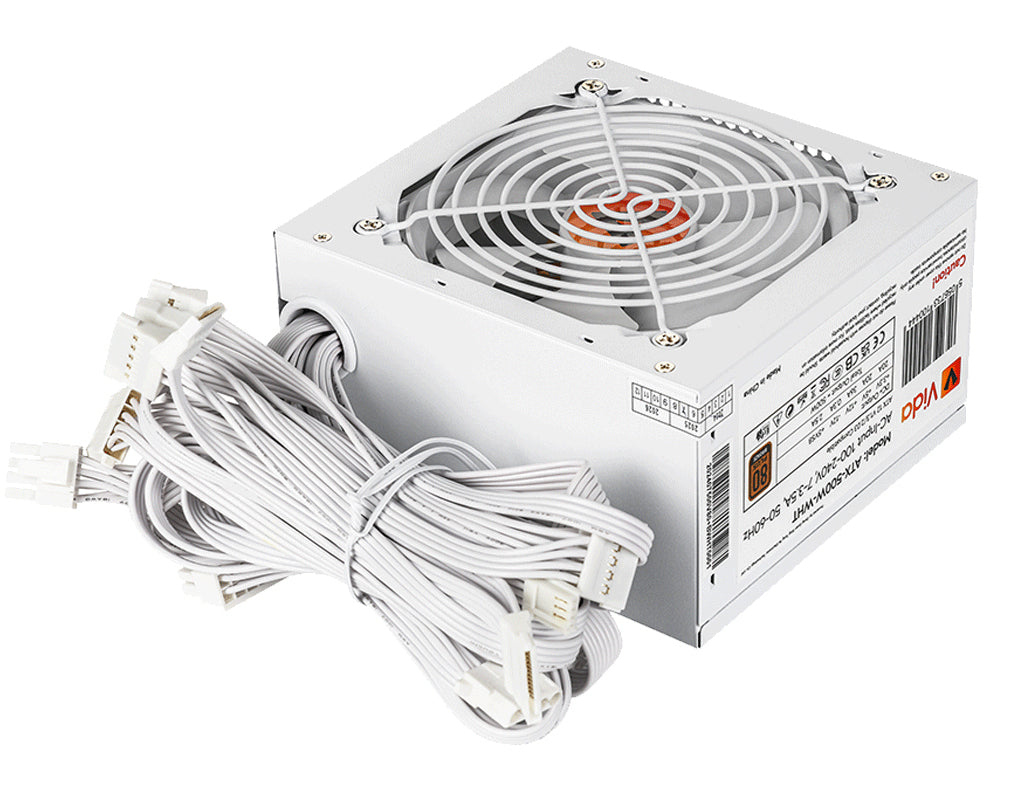 VIDA ATX-500W-WHT unidad de fuente de alimentación 20+4 pin ATX Blanco (2)