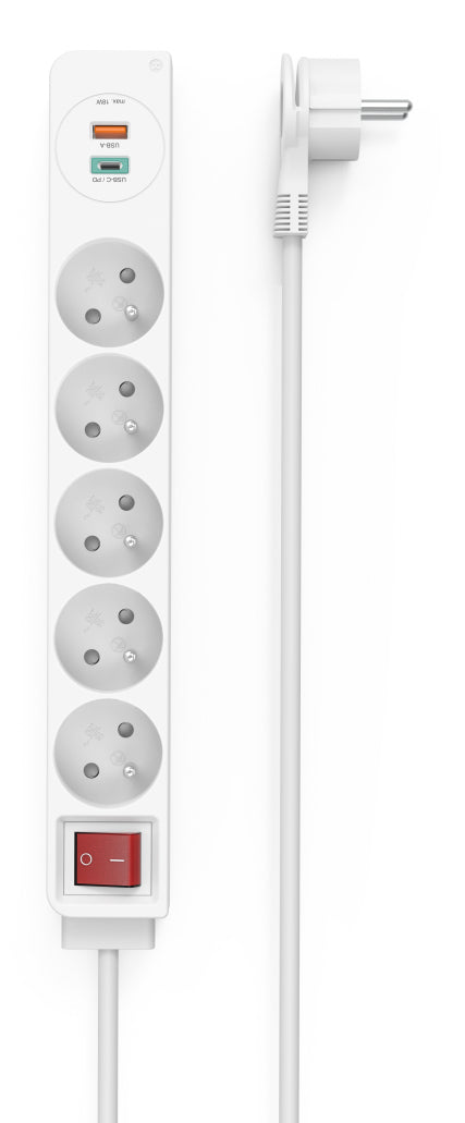 Hama 44133758 base múltiple 1,4 m 5 salidas AC Interior Blanco (3)